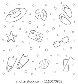 Summer vector pattern set