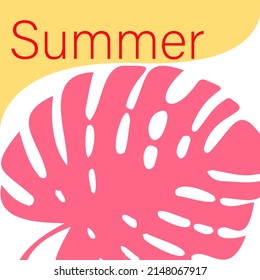 Summer vector poster colorful background. Modern minimal covers design.