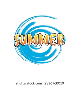 summer vector for print design, t-shirt, banner etc