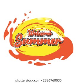 summer vector for print design, t-shirt, banner etc