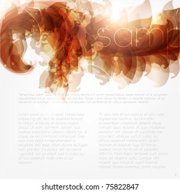 Summer vector retro card with floral ornament with flower for retro design. Eps 10.