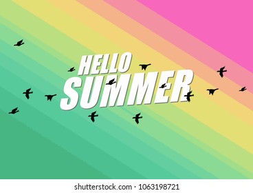 Summer vector rianbow.