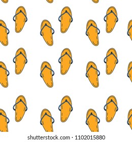 summer vector seamless pattern with flip flops. texture