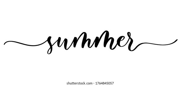 Verano. Cotizaciones de éxito de vectores con líneas suaves para banner o fondo de pantalla.
