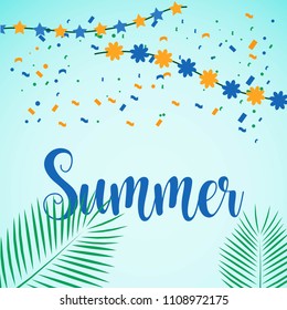 Summer Vector Template Design Illustration