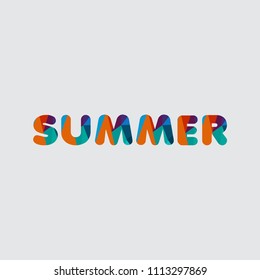 Summer Vector Template Design Illustration