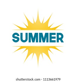 Summer Vector Template Design Illustration