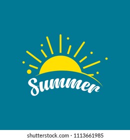 Summer Vector Template Design Illustration