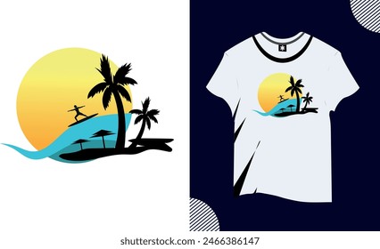 Summer vector trendy t shirt design 