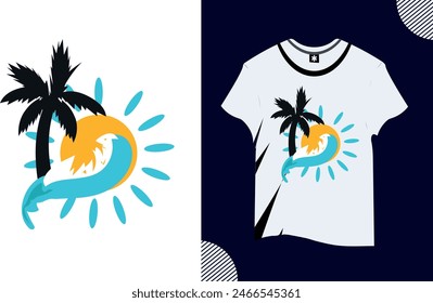 Summer vector trendy t shirt design 