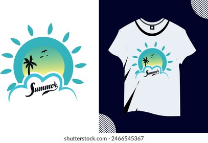 Summer vector trendy t shirt design 