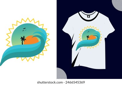 Summer vector trendy t shirt design 