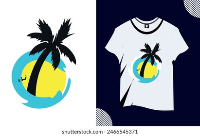 Summer vector trendy t shirt design 