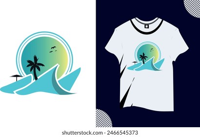 Summer vector trendy t shirt design 