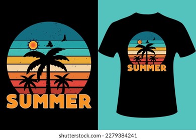 Summer vector t-shirt design. Vector illustration design. Summer t-shirt design.