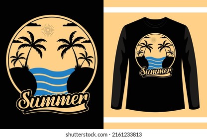 Summer Vector T-Shirt Design Template