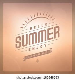 Summer vector typography. Summer holidays message for your design vector background. 