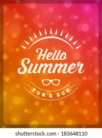 Summer vector typography. Summer holidays message design vector background. 