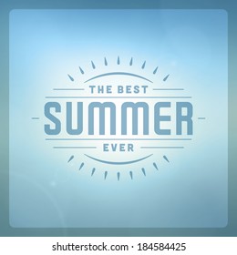 Summer vector typography. Summer holidays message design vector background. 