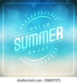 Summer vector typography. Summer holidays message for your design vector background. 