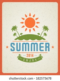 Summer vector typography poster design. Summer holidays message design vector background. 