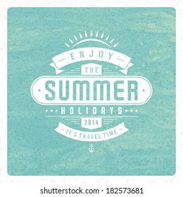 Summer vector typography poster design. Summer holidays message design vector background. 