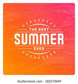 Summer vector typography poster design. Summer holidays message design vector background. 