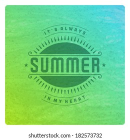 Summer vector typography poster design. Summer holidays message design vector background. 