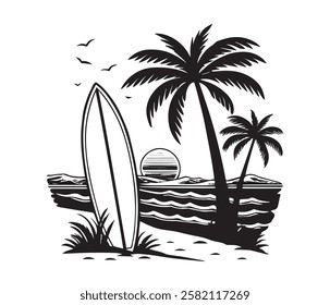 Summer vector unique t-shirt design