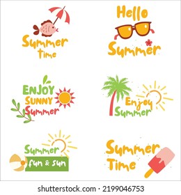 summer vectors hello summer time illustration