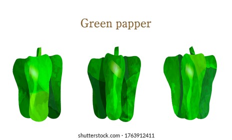 summer vegetables , green papperes , vector illustration