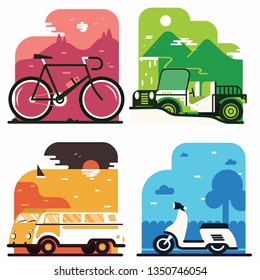 Summer vehicle flat collection