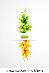 Summer vertical abstract nature background. Vector illustration
