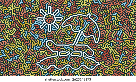 Summer Vibe Abstract Colorful Pattern Background for Wallpaper