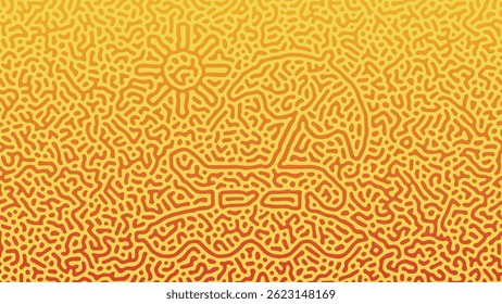 Summer Vibe Abstract with Warm Gradient Background for Wallpaper