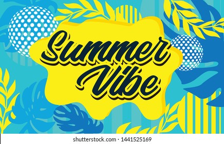 Summer vibe background art illustration vector