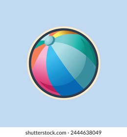 Summer Vibe Ball Vector Sticker