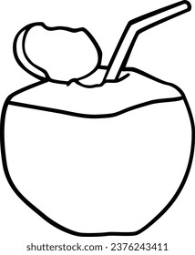 Summer Vibe Cartoon Icon. Vector icon with summer themed decoration and stuffs for holiday and season