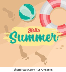 Summer Vibe Greeting Card Template