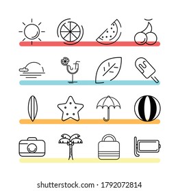 Summer Vibe Icon Set for your Summer Theme project