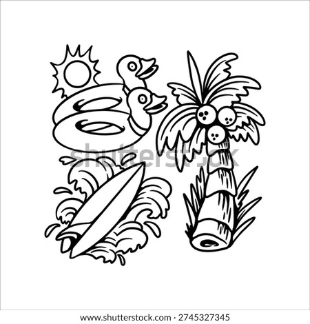summer vibe illsutration vector design