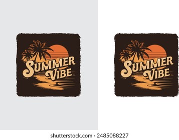 Summer Vibe T-shirt Vector Illustration Art