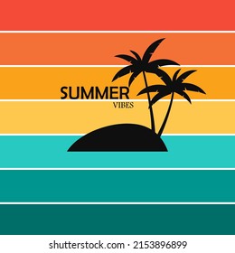 summer vibe vector design banner
