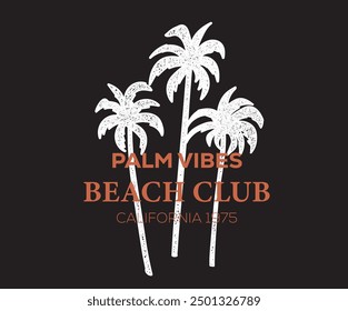 Summer vibes artwork. Surf club design. Beach club print design.