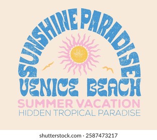 Summer vibes artwork. Surf club design. Beach modern abstract art. Sunshine paradise graphic print design. Enjoy beach life. Sunshine on mind. Ocean abstract wave. Here come the sun.