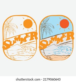 SUMMER vibes backround vectror illustration