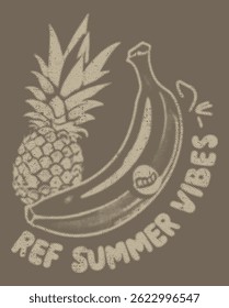 SUMMER VIBES BANANA GRAPHICS FOR T SHIRT SWEATSHIRT AND POSTER