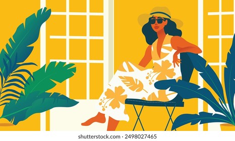 Summer vibes banner -  vector