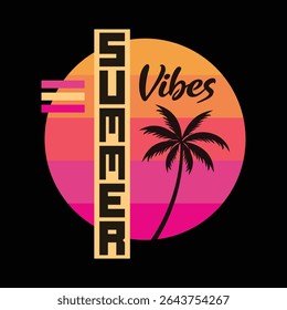 Verão vibes Projeto de camiseta da praia