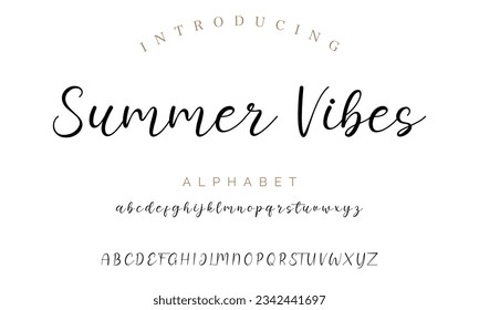 Summer Vibes Best Alphabet Birdsong Amazing Script Signature Logotype Font lettering handwritten